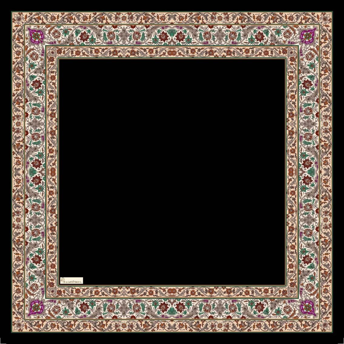 ROYAL DESEN EŞARP - SİYAH BEJ - 2