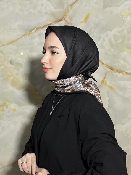 ROYAL DESEN EŞARP - SİYAH BEJ 