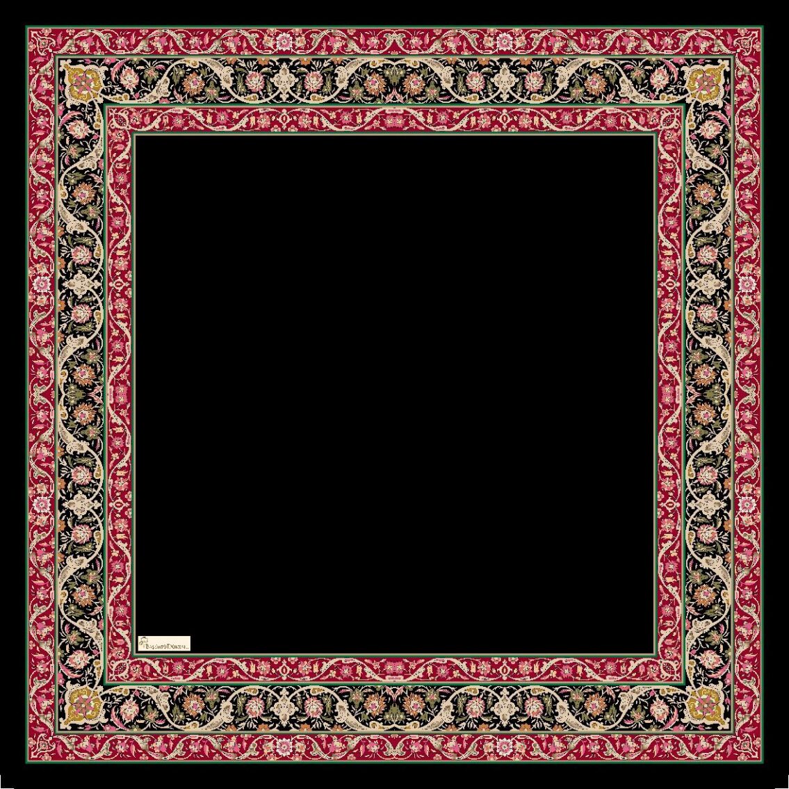 ROYAL DESEN EŞARP - SİYAH VİŞNE - 2