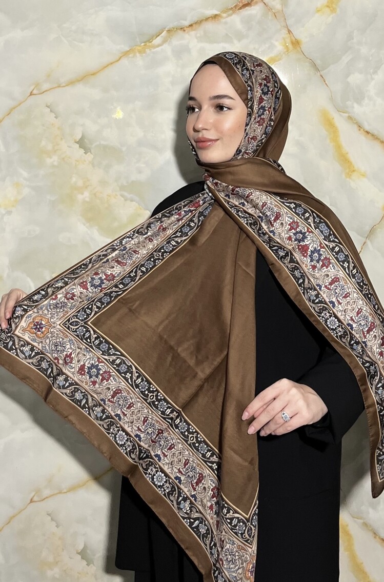 ROYAL DESEN ŞAL - KAHVELİ - 1