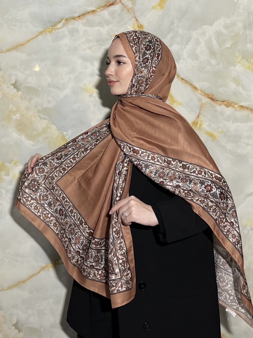ROYAL DESEN ŞAL - KARAMEL - 1