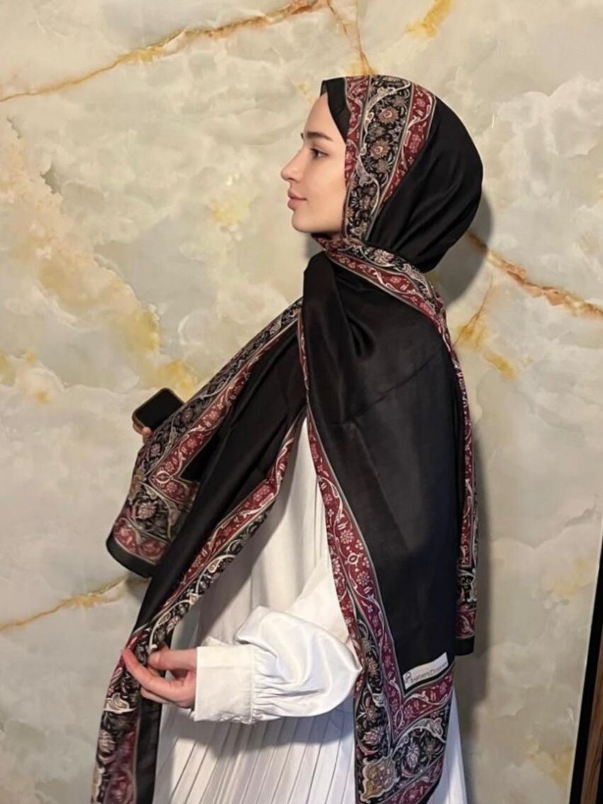 ROYAL DESEN ŞAL - SİYAH VİŞNE - 1