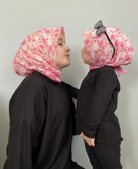 RÜYA ÇİÇEĞİ DESEN ANNE-KIZ ESARP TAKIMI - 2