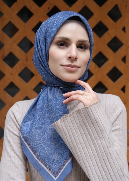 ŞEHRAZAT EŞARP - İNDİGO - 