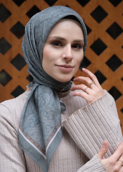 ŞEHRAZAT EŞARP - PASTEL YEŞİL - 