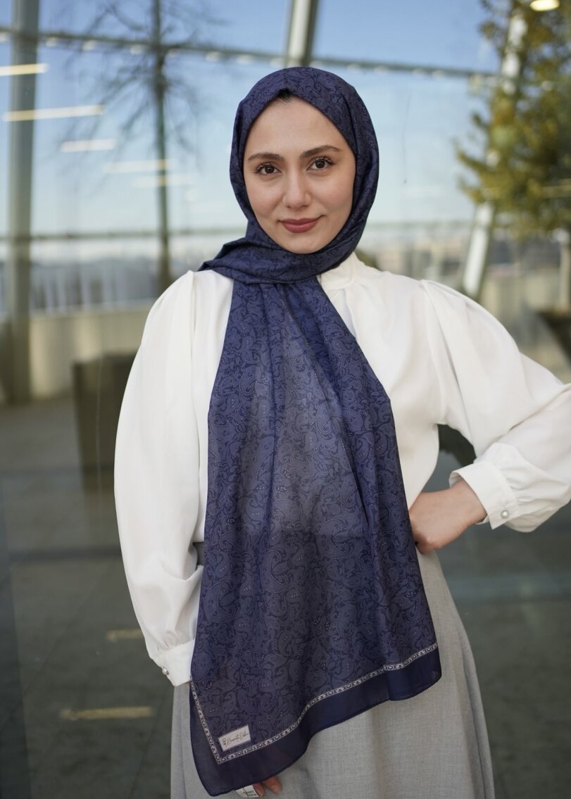 ŞEHRAZAT ŞAL - LACİVERT - 2