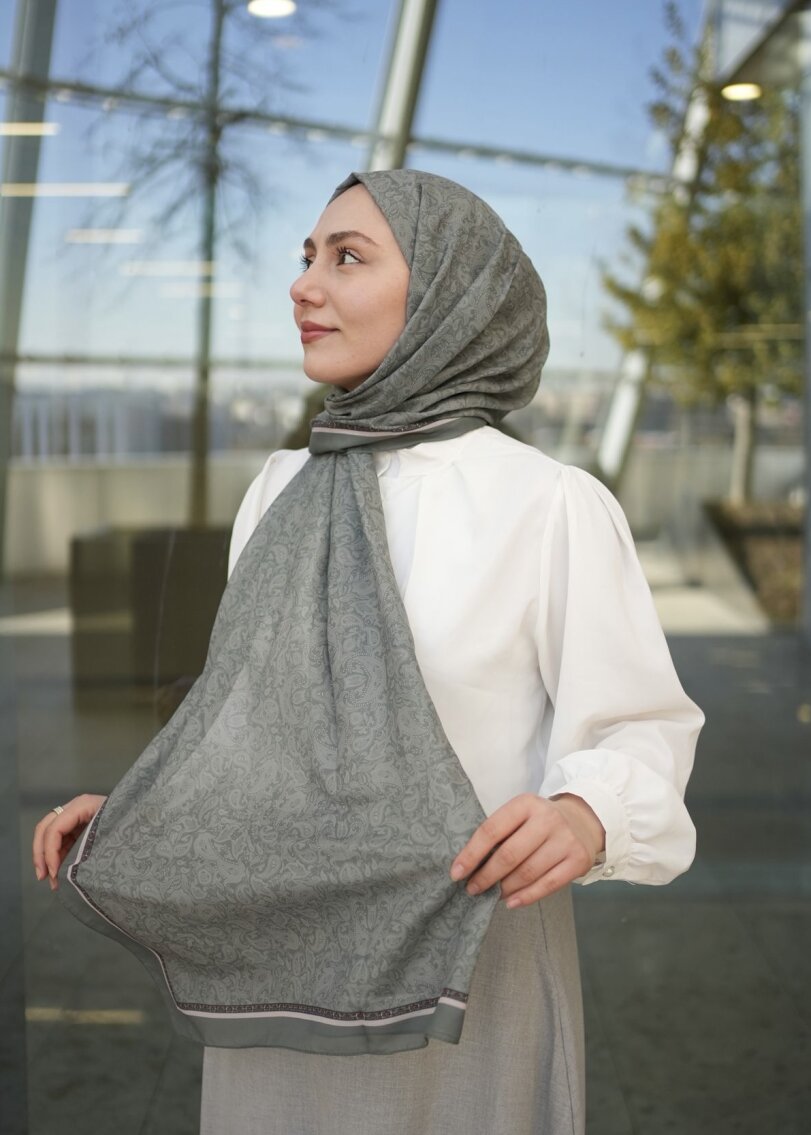 ŞEHRAZAT ŞAL - PASTEL YEŞİL - 3