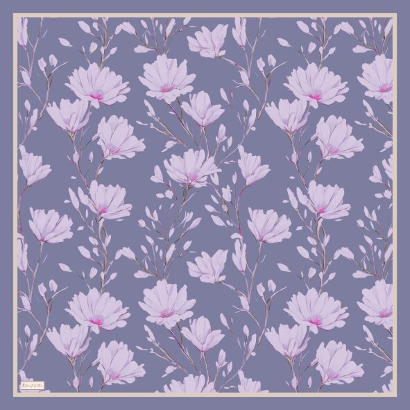 SILK GARDEN EŞARP - LAVANTA IŞIĞI - 2
