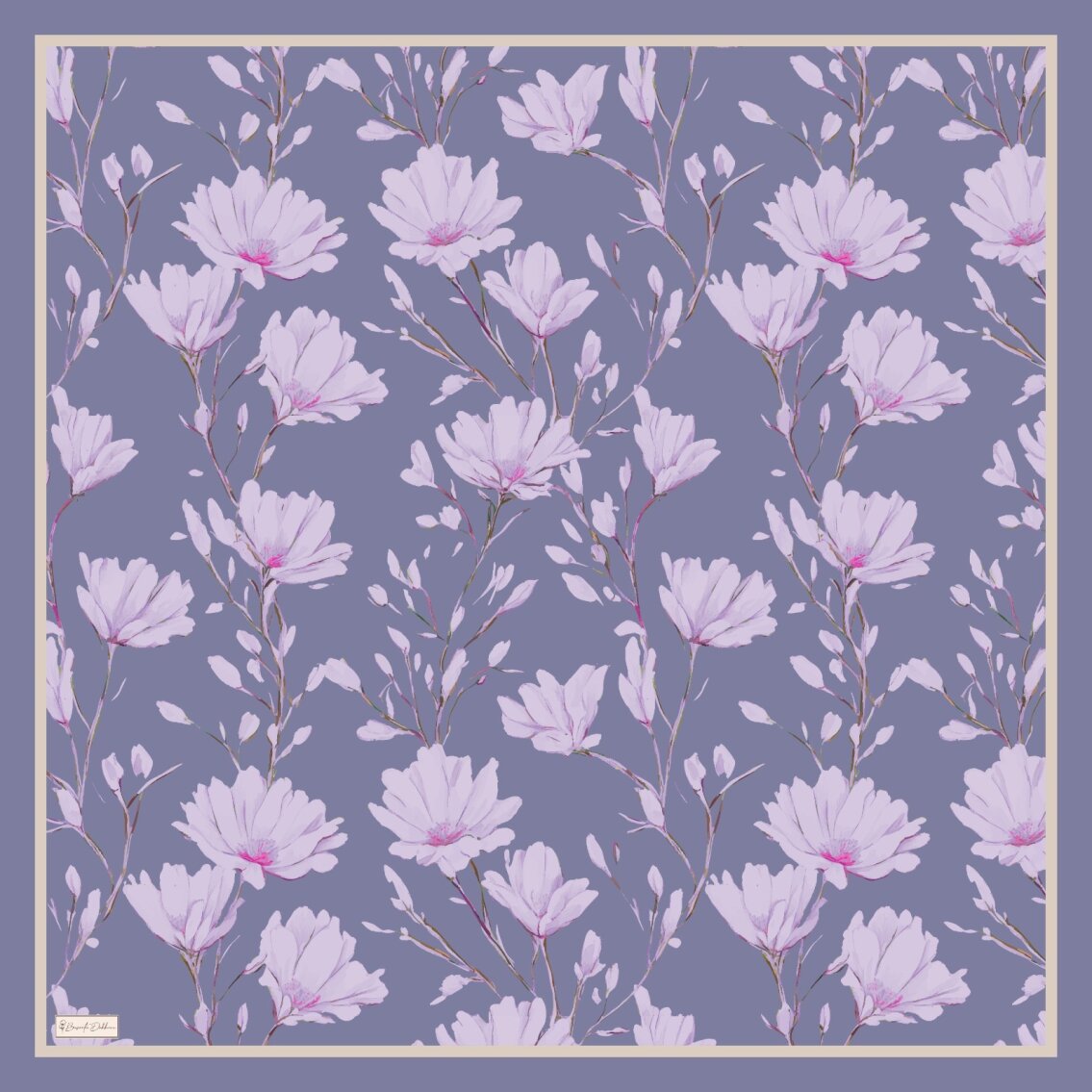SILK GARDEN EŞARP - LAVANTA IŞIĞI - 2