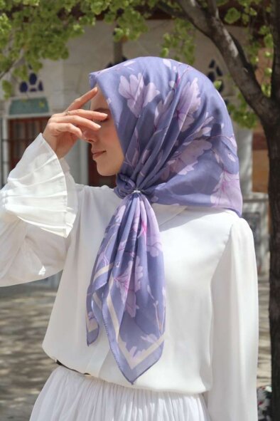 SILK GARDEN EŞARP - LAVANTA IŞIĞI - 3