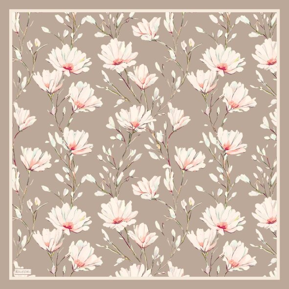 SILK GARDEN EŞARP - TOPRAK BEJ - 2