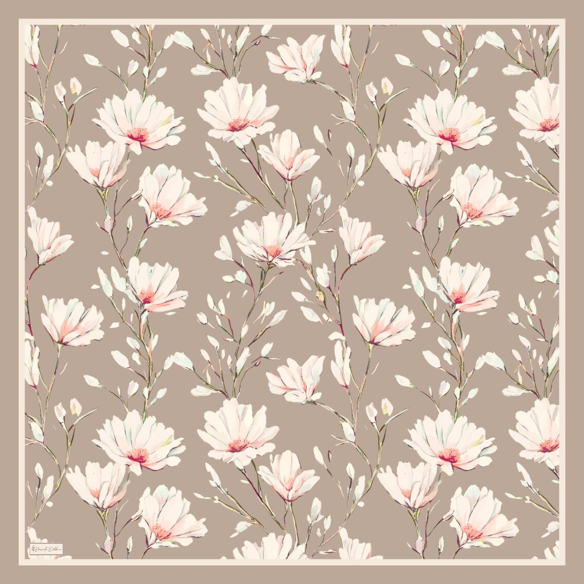 SILK GARDEN EŞARP - TOPRAK BEJ - 2