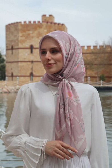 SILK GARDEN EŞARP - VİNTAGE GÜL - 3