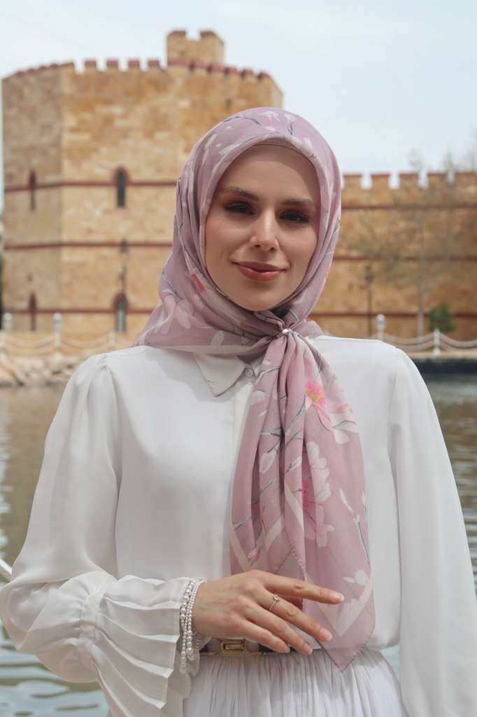 SILK GARDEN EŞARP - VİNTAGE GÜL - 1