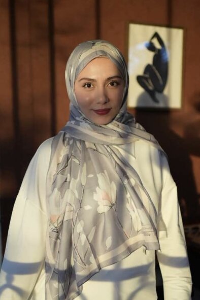 SILK GARDEN ŞAL - İPEK GRİ - 