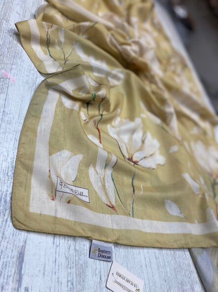 SİLK GARDEN ŞAL - VANİLLA GOLD - 2