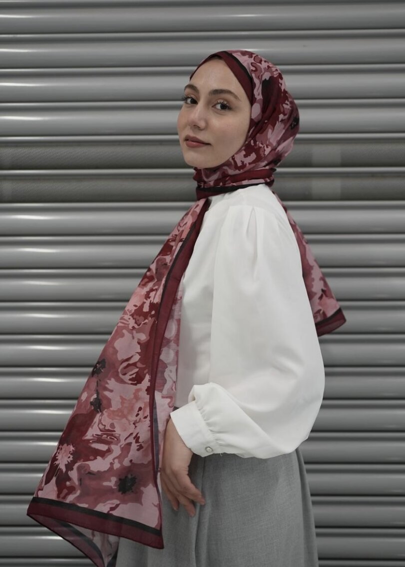 VELORA ŞAL - BORDO - 3