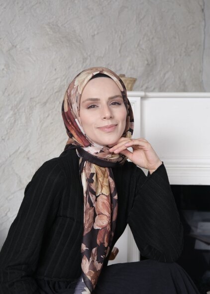 VELVET BLOOM EŞARP - SİYAH AUTUNM - 2