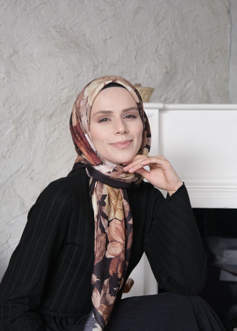 VELVET BLOOM EŞARP - SİYAH AUTUNM - 2