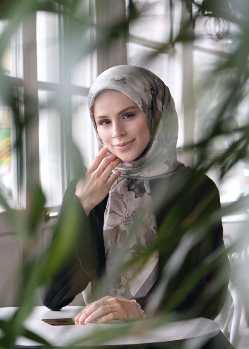 VELVET BLOOM EŞARP - YEŞİL - 3