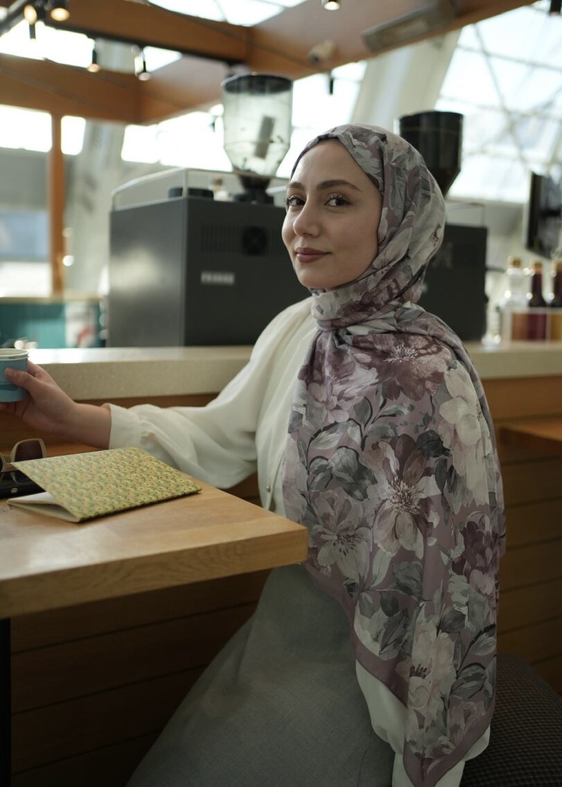 VELVET BLOOM ŞAL - GUL KURUSU - 2