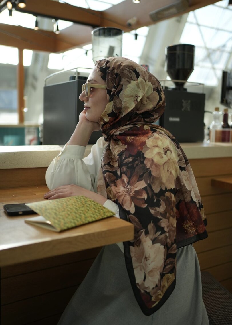 VELVET BLOOM ŞAL - SİYAH - AUTUMN - 2