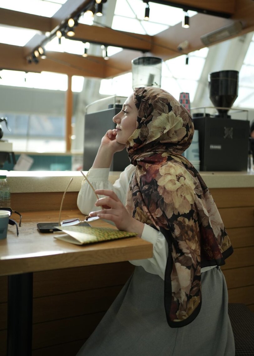 VELVET BLOOM ŞAL - SİYAH - AUTUMN - 5