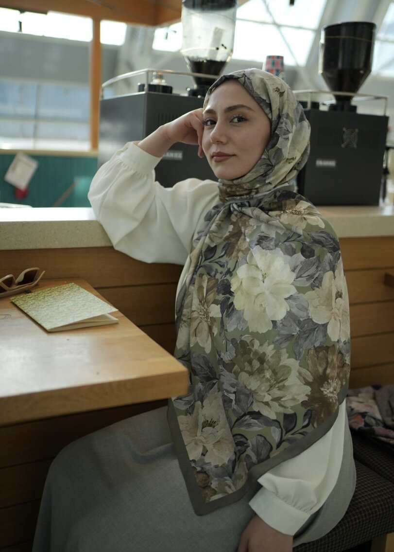 VELVET BLOOM ŞAL - YEŞİL - 3