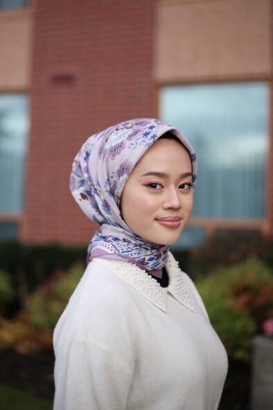 VİNTAGE DESEN EŞARP - LİLA - 