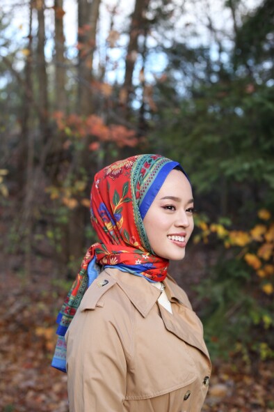 VİNTAGE DESEN ŞAL - TURUNCU - 