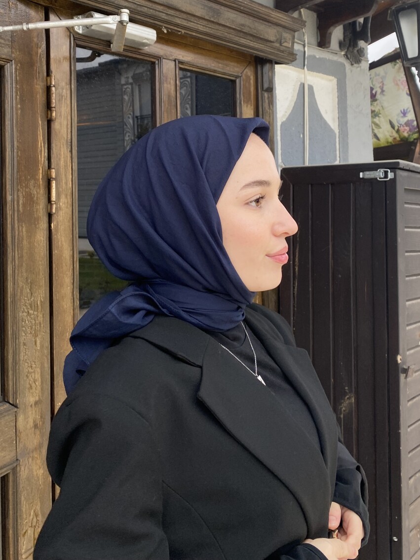 VİSKON VUAL EŞARP - KOYU LACİVERT - 3