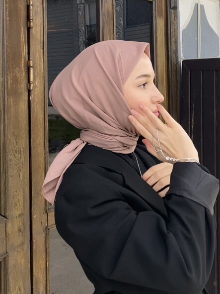 VİSKON VUAL EŞARP - PEMBEMSİ KAHVE 