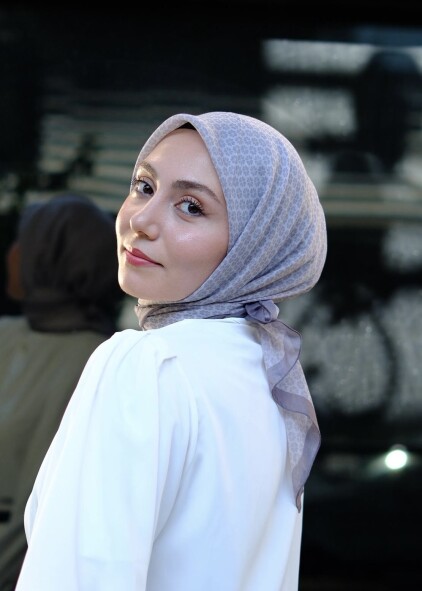 YONCA DESEN EŞARP - GRİ - 