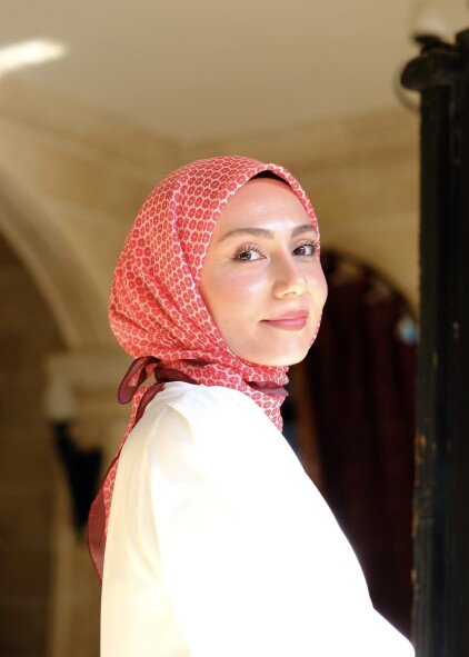 YONCA DESEN EŞARP - NAR ÇİÇEĞİ - 2