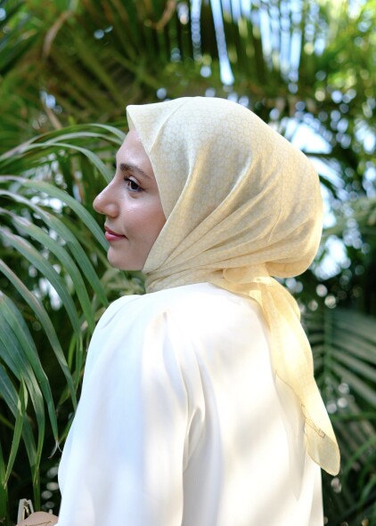 YONCA DESEN EŞARP - TEREYAĞI SARISI - 2