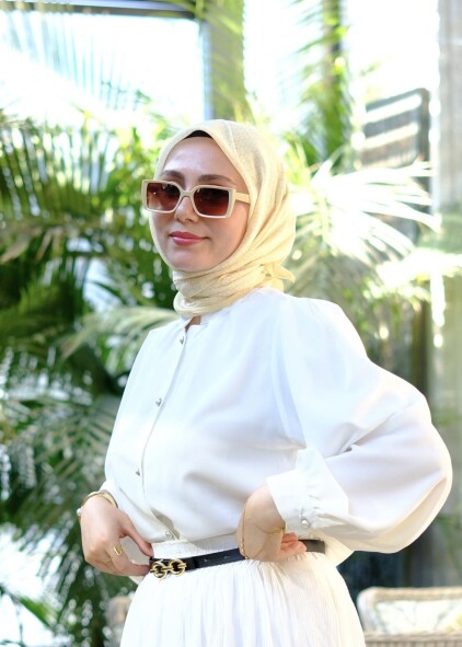 YONCA DESEN EŞARP - TEREYAĞI SARISI - 