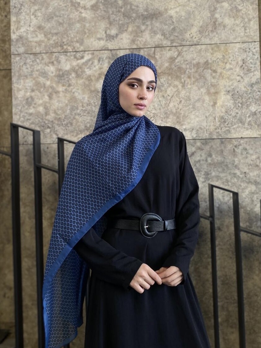 YONCA DESEN ŞAL - KOT MAVİ - 2