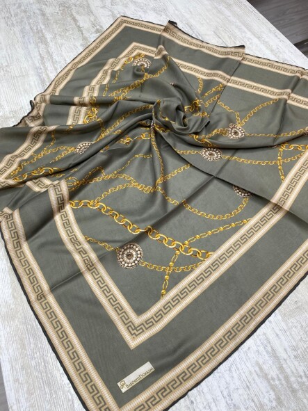 ZİNCİR DESEN EŞARP - ÇAĞLA YEŞİLİ - 2