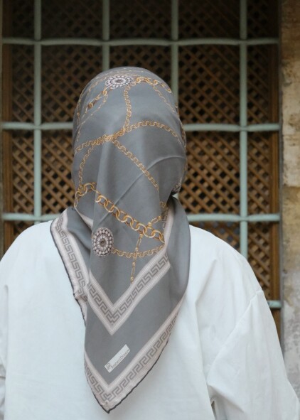 ZİNCİR DESEN EŞARP - ÇAĞLA YEŞİLİ - 5