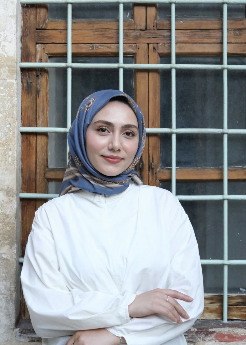 ZİNCİR DESEN EŞARP - İNDİGO - 3